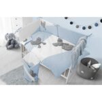 5-dielne posteľné obliečky Belisima Mouse 90/120 modré – Obrázok 5
