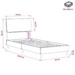 vidaXL Jednolôžková posteľ s čelom Dub sonoma a krémová 90 x 200 cm – Obrázok 8