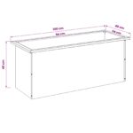 vidaXL Záhradný kvetináč s LED 2 ks Antracit 40 x 100 x 40 cm Oceľ – Obrázok 13