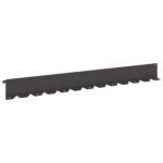 vidaXL Obrubník trávnika 10 ks 102 x 10 x 4 cm Oceľ Čierna – Obrázok 2
