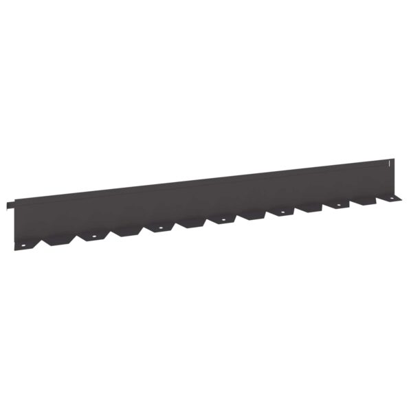 vidaXL Obrubník trávnika 10 ks 102 x 10 x 4 cm Oceľ Čierna – Obrázok 2