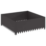 vidaXL Obrubník trávnika 4 ks 100 x 100 x 35 cm Oceľ Čierna – Obrázok 4