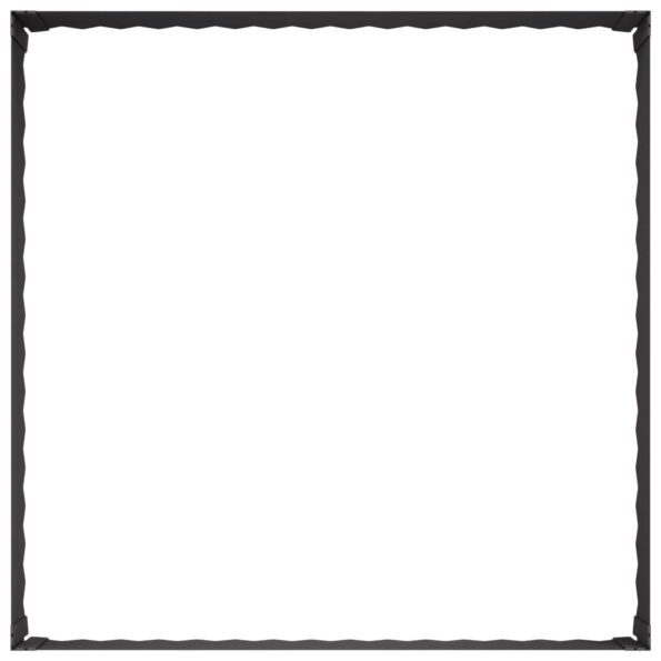 vidaXL Obrubník trávnika 4 ks 100 x 100 x 35 cm Oceľ Čierna – Obrázok 5