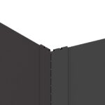 vidaXL Obrubník trávnika 4 ks 100 x 100 x 35 cm Oceľ Čierna – Obrázok 6
