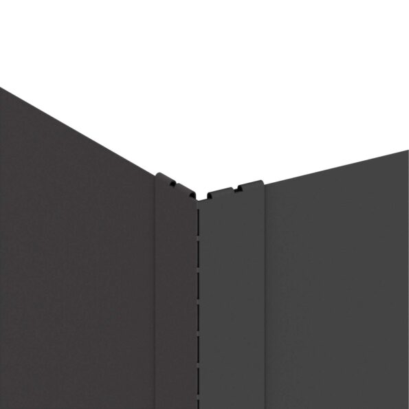 vidaXL Obrubník trávnika 4 ks 100 x 100 x 35 cm Oceľ Čierna – Obrázok 6