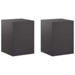 vidaXL Stojan na rastliny 2 pcs Čierna 30 x 30 x 40 cm Oceľ – Obrázok 2