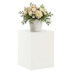 vidaXL Stojan na rastliny Biela 30 x 30 x 40 cm Oceľ – Obrázok 3