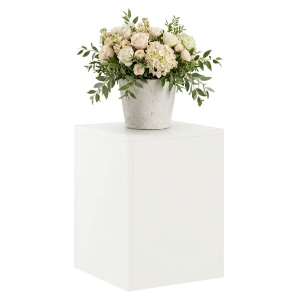 vidaXL Stojan na rastliny Biela 30 x 30 x 40 cm Oceľ – Obrázok 3