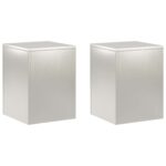 vidaXL Stojan na rastliny 2 pcs Strieborná 30 x 30 x 40 cm Oceľ – Obrázok 2