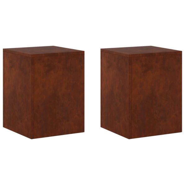 vidaXL Stojan na rastliny 2 pcs Hrdzavý 30 x 30 x 40 cm – Obrázok 2