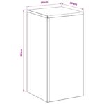 vidaXL Stojan na rastliny Čierna 30 x 30 x 60 cm Oceľ – Obrázok 8
