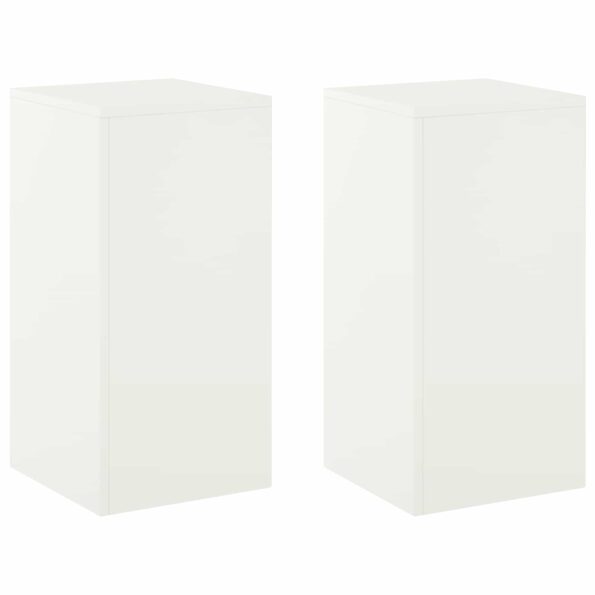 vidaXL Stojan na rastliny 2 pcs Biela 30 x 30 x 60 cm Oceľ – Obrázok 2