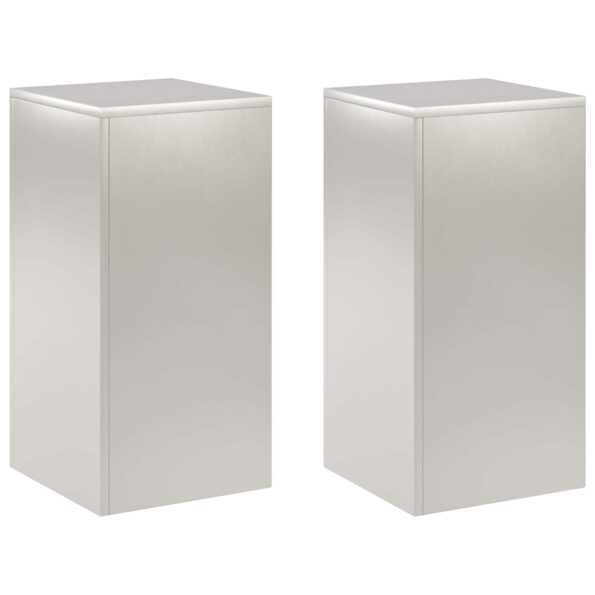 vidaXL Stojan na rastliny 2 pcs Strieborná 30 x 30 x 60 cm Oceľ – Obrázok 2