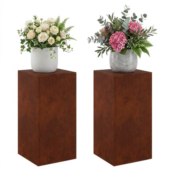 vidaXL Stojan na rastliny 2 pcs Hrdzavý 30 x 30 x 60 cm – Obrázok 3