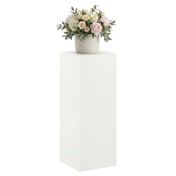 vidaXL Stojan na rastliny Biela 30 x 30 x 80 cm Oceľ – Obrázok 3