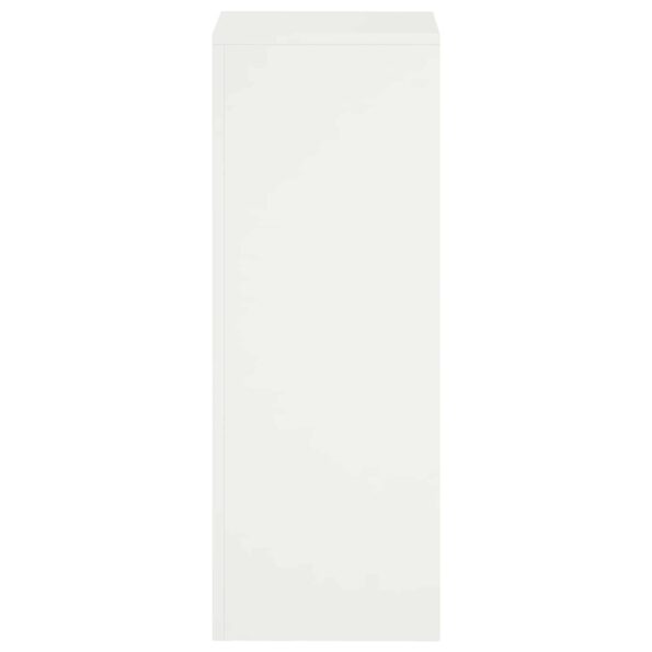 vidaXL Stojan na rastliny Biela 30 x 30 x 80 cm Oceľ – Obrázok 4