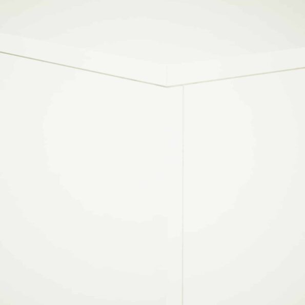 vidaXL Stojan na rastliny 2 pcs Biela 30 x 30 x 80 cm Oceľ – Obrázok 6