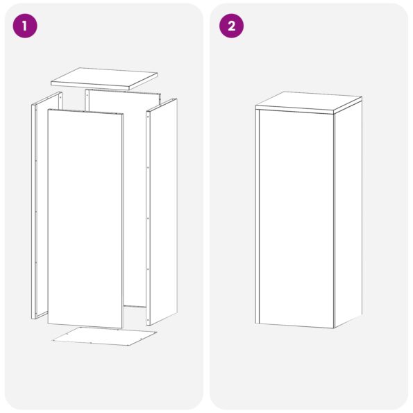 vidaXL Stojan na rastliny Strieborná 30 x 30 x 80 cm Oceľ – Obrázok 7