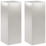 vidaXL Stojan na rastliny 2 pcs Strieborná 30 x 30 x 80 cm Oceľ – Obrázok 2