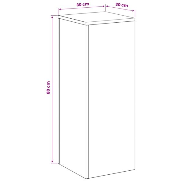 vidaXL Stojan na rastliny 2 pcs Strieborná 30 x 30 x 80 cm – Obrázok 8