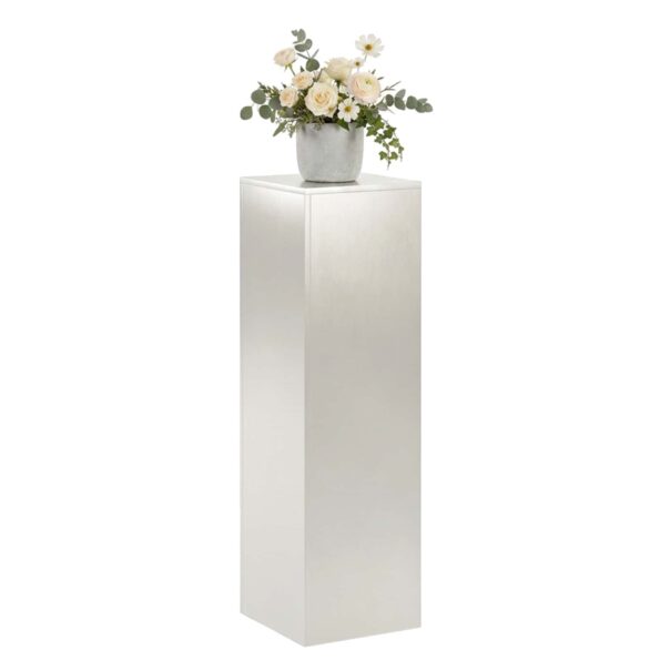 vidaXL Stojan na rastliny Strieborná 30 x 30 x 100 cm Oceľ – Obrázok 3
