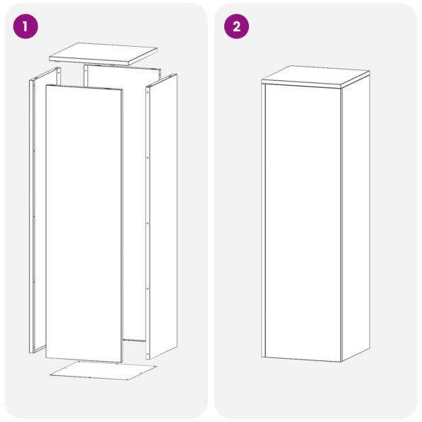vidaXL Stojan na rastliny Strieborná 30 x 30 x 100 cm Oceľ – Obrázok 7