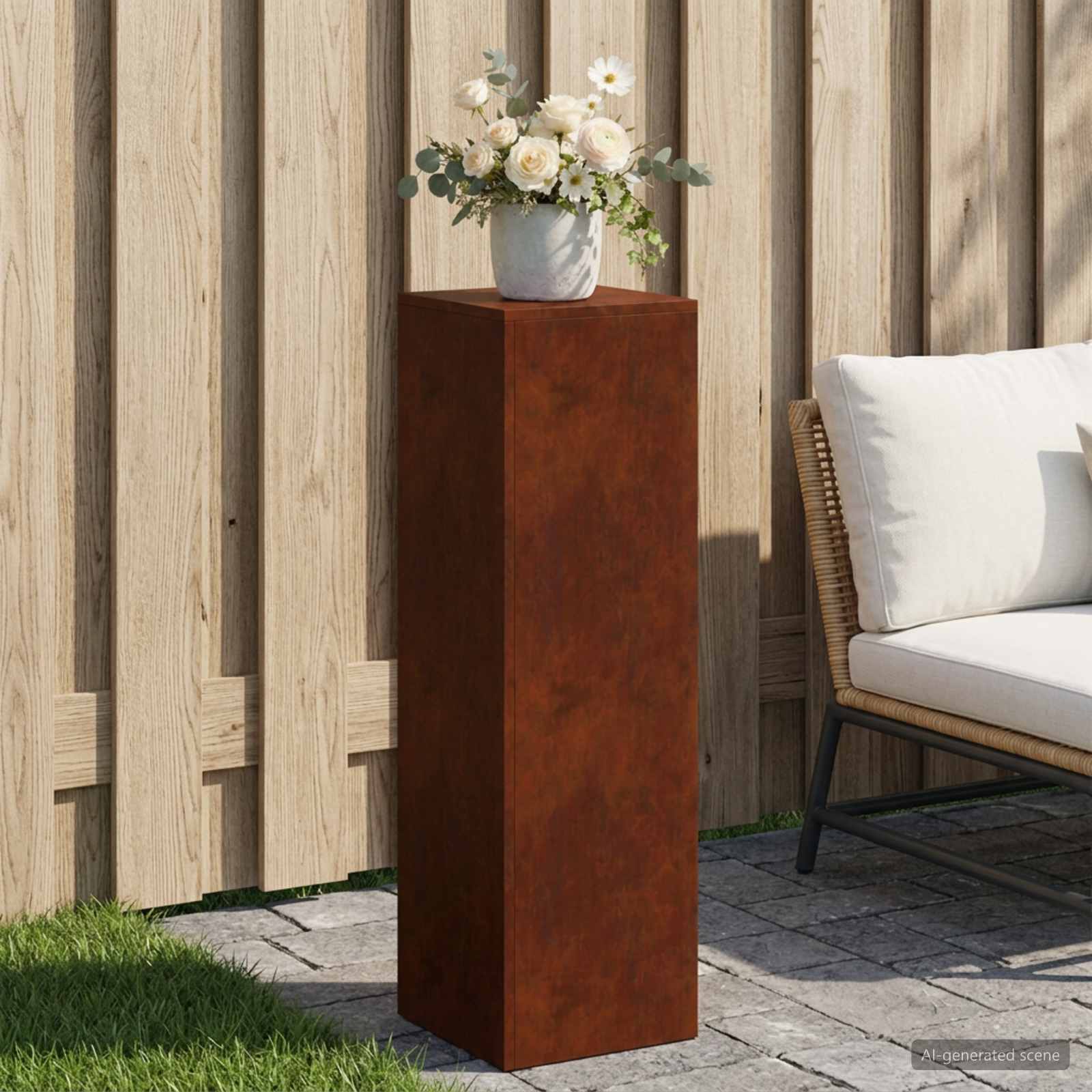 8012514_1.jpg vidaXL Stojan na rastliny Hrdzavý 30 x 30 x 100 cm – Obrázok 1