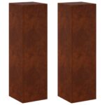 vidaXL Stojan na rastliny 2 pcs Hrdzavý 30 x 30 x 100 cm – Obrázok 2