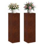 vidaXL Stojan na rastliny 2 pcs Hrdzavý 30 x 30 x 100 cm – Obrázok 3