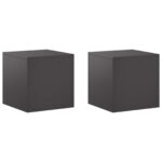 vidaXL Stojan na rastliny 2 pcs Čierna 40 x 40 x 40 cm Oceľ – Obrázok 2