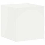 vidaXL Stojan na rastliny Biela 40 x 40 x 40 cm Oceľ – Obrázok 2