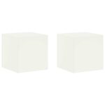 vidaXL Stojan na rastliny 2 pcs Biela 40 x 40 x 40 cm Oceľ – Obrázok 2