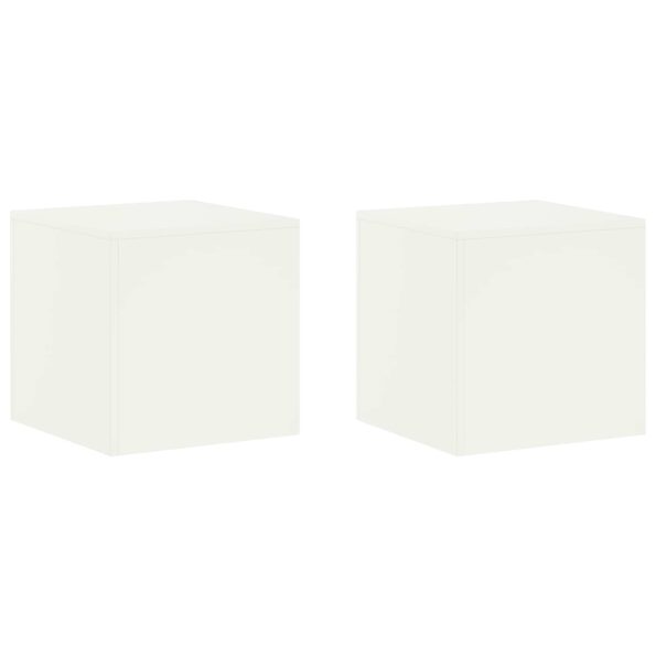 vidaXL Stojan na rastliny 2 pcs Biela 40 x 40 x 40 cm Oceľ – Obrázok 2