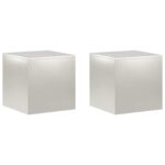 vidaXL Stojan na rastliny 2 pcs Strieborná 40 x 40 x 40 cm Oceľ – Obrázok 2