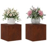 vidaXL Stojan na rastliny 2 pcs Hrdzavý 40 x 40 x 40 cm – Obrázok 3
