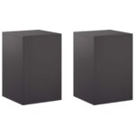 vidaXL Stojan na rastliny 2 pcs Čierna 40 x 40 x 60 cm Oceľ – Obrázok 2