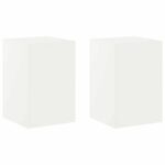 vidaXL Stojan na rastliny 2 pcs Biela 40 x 40 x 60 cm Oceľ – Obrázok 2