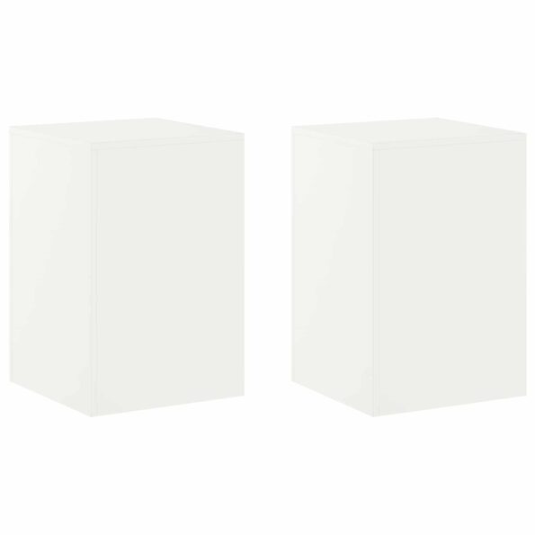 vidaXL Stojan na rastliny 2 pcs Biela 40 x 40 x 60 cm Oceľ – Obrázok 2
