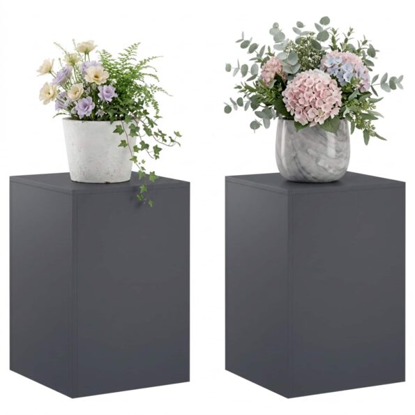 vidaXL Stojan na rastliny 2 pcs Antracitová 40 x 40 x 60 cm – Obrázok 3