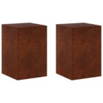 vidaXL Stojan na rastliny 2 pcs Hrdzavý 40 x 40 x 60 cm – Obrázok 2