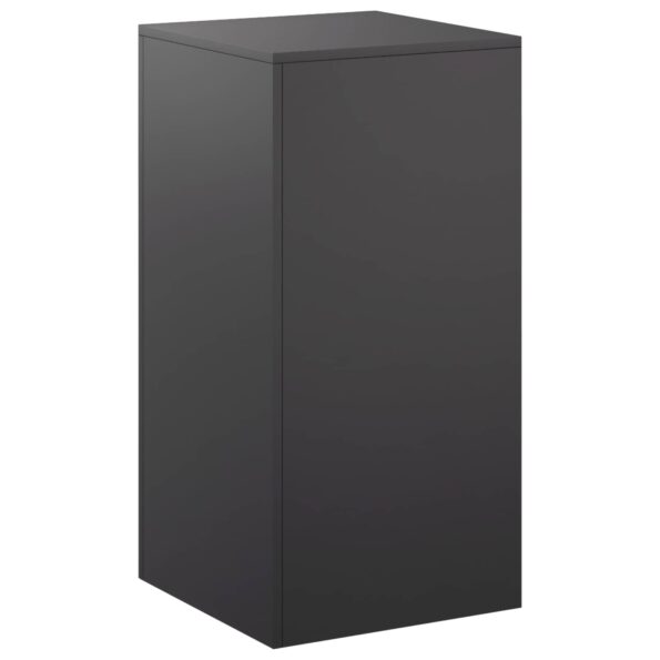 vidaXL Stojan na rastliny Čierna 40 x 40 x 80 cm Oceľ – Obrázok 2