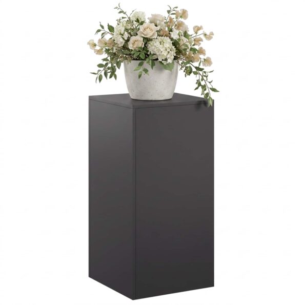 vidaXL Stojan na rastliny Čierna 40 x 40 x 80 cm Oceľ – Obrázok 3