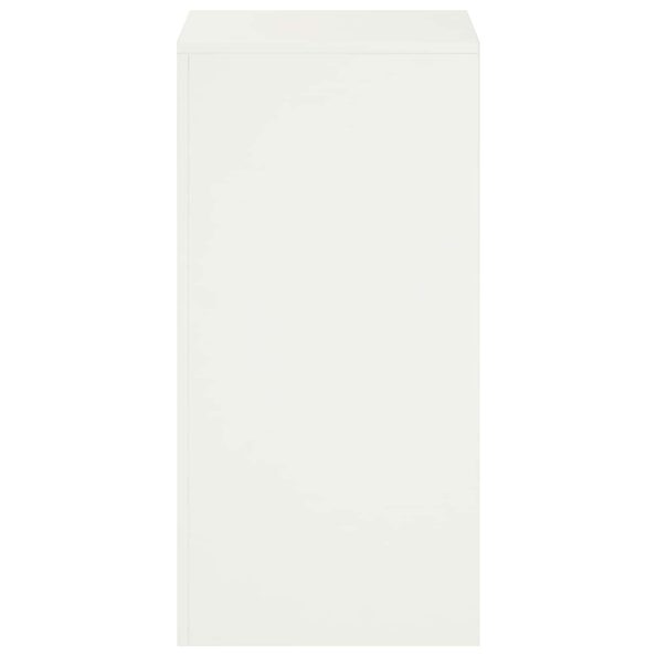 vidaXL Stojan na rastliny 2 pcs Biela 40 x 40 x 80 cm Oceľ – Obrázok 4