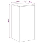 vidaXL Stojan na rastliny Strieborná 40 x 40 x 80 cm Oceľ – Obrázok 8