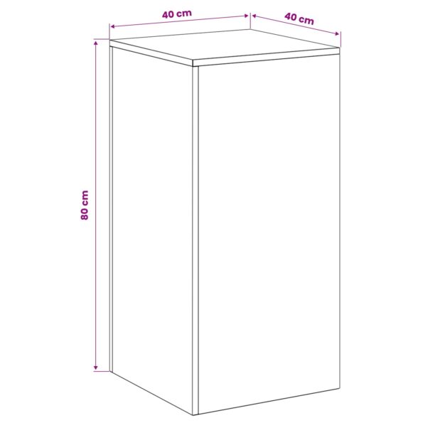 vidaXL Stojan na rastliny 2 pcs Strieborná 40 x 40 x 80 cm Oceľ – Obrázok 8