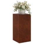 vidaXL Stojan na rastliny Hrdzavý 40 x 40 x 80 cm – Obrázok 3