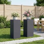 vidaXL Stojan na rastliny 2 pcs Antracitová 40 x 40 x 100 cm