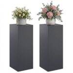 vidaXL Stojan na rastliny 2 pcs Antracitová 40 x 40 x 100 cm – Obrázok 3