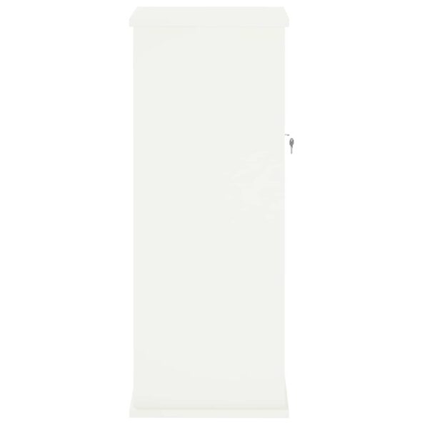 vidaXL poštová schránka Biela 40 x 40 x 100 cm Oceľ – Obrázok 5