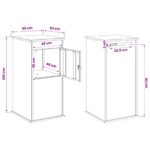 vidaXL poštová schránka Biela 50 x 52 x 100 cm Oceľ – Obrázok 11